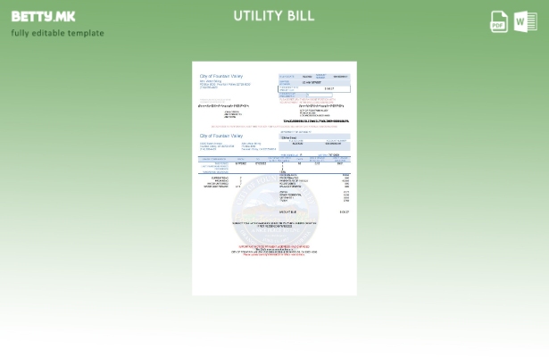 Модерен стил САД Калифорнија Градот на долината на фонтаната шаблон за комунални
